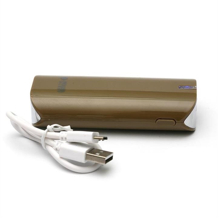 Універсальна мобільна батарея PowerPlant PB-LA9005 5200mAh Brown (PPLA9005) + універсальний кабель PowerPlant PPLA9005
