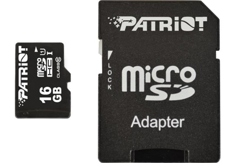 Patriot PSF16GMCSDHC10 Карта MicroSDHC (UHS-1) Patriot LX Series 16Gb class 10 (adapter SD) PSF16GMCSDHC10: Купити в Україні - Добра ціна на EXIST.UA!