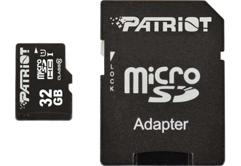 Patriot PSF32GMCSDHC10 Карта MicroSDHC (UHS-1) Patriot LX Series 32Gb class 10 (adapter SD) PSF32GMCSDHC10: Купити в Україні - Добра ціна на EXIST.UA!