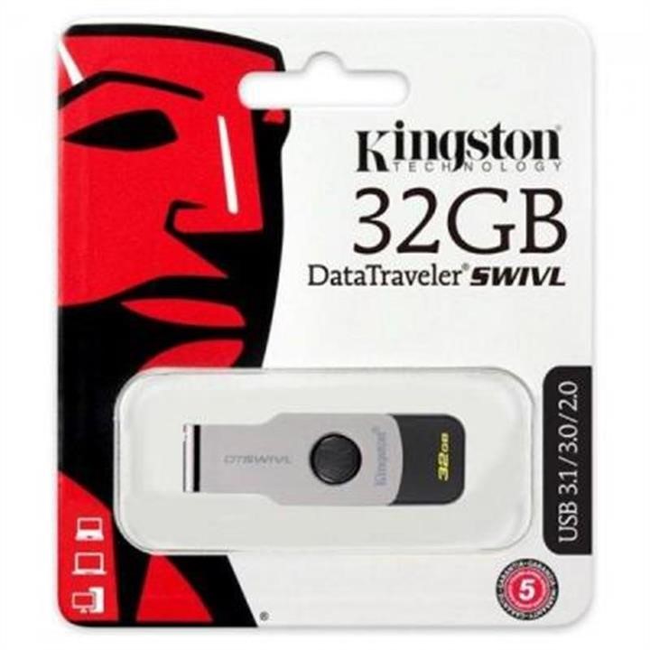 Kingston DTSWIVL/32GB Флеш-накопичувач USB3.1 32GB Kingston DataTraveler Swivl Black (DTSWIVL / 32GB) DTSWIVL32GB: Купити в Україні - Добра ціна на EXIST.UA!