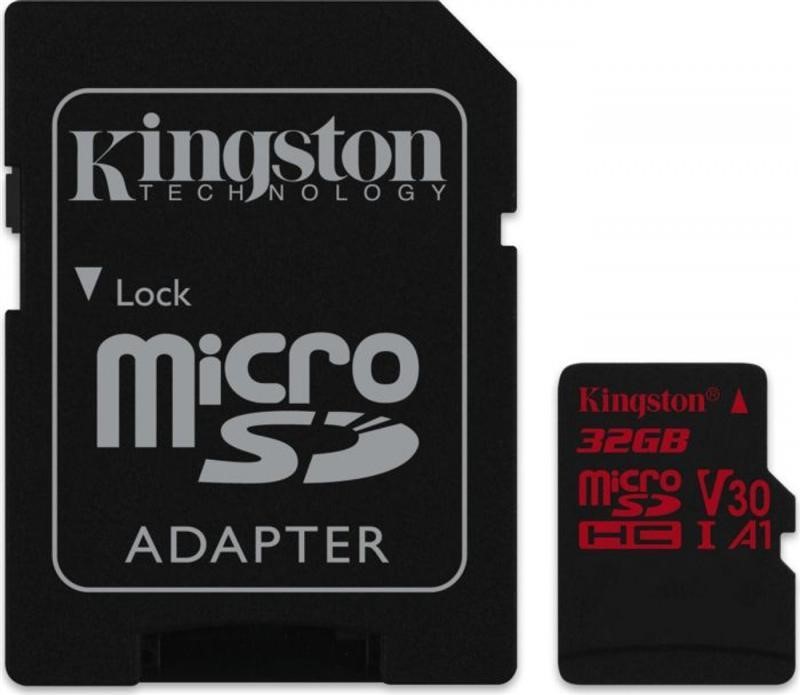 Kingston SDCR/32GB Карта пам'яті MicroSDHC 32GB UHS-I / U3 Class 10 Kingston Canvas React R100 / W80MB / s + SD-адаптер (SDCR / 32GB) SDCR32GB: Купити в Україні - Добра ціна на EXIST.UA!