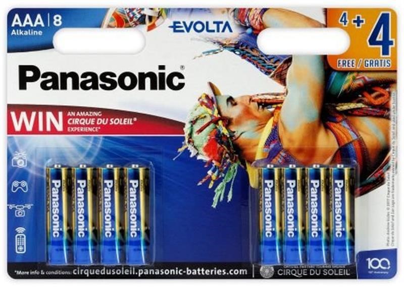 Panasonic LR03EGE/8BW 4+4F CDS Батарейка Evolta AAA/LR03 BL 8 шт LR03EGE8BW44FCDS: Купити в Україні - Добра ціна на EXIST.UA!