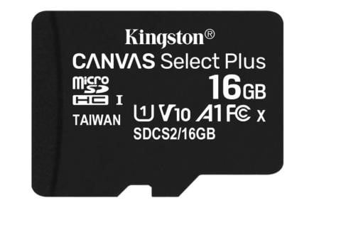 Kingston SDCS2/16GBSP Карта пам'яті MicroSDHC 16GB UHS-I Class 10 Kingston Canvas Select Plus R100MB / s (SDCS2 / 16GBSP) SDCS216GBSP: Купити в Україні - Добра ціна на EXIST.UA!