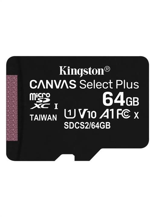 Kingston SDCS2/64GBSP Карта MicroSDXC (UHS-1) Kingston Canvas Select Plus 64Gb class 10 А1 (R-100MB/s) SDCS264GBSP: Купити в Україні - Добра ціна на EXIST.UA!
