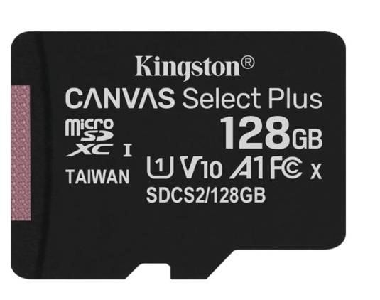 Kingston SDCS2/128GBSP Карта MicroSDXC (UHS-1) Kingston Canvas Select Plus 128Gb class 10 А1 (R-100MB/s) SDCS2128GBSP: Купити в Україні - Добра ціна на EXIST.UA!