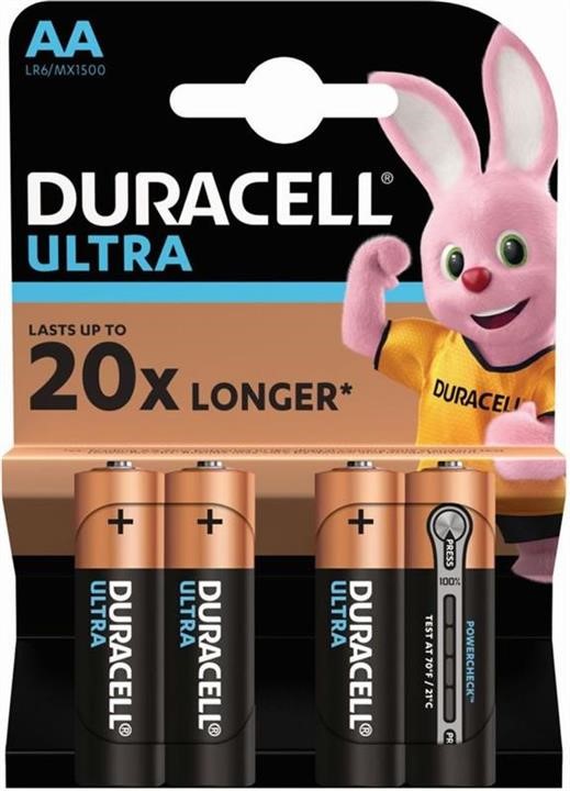 Duracell DURACELL MX1500 4BL Батарейка Duracell Ultra Powercheck AA/LR06 BL, 4шт DURACELLMX15004BL: Приваблива ціна - Купити в Україні на EXIST.UA!