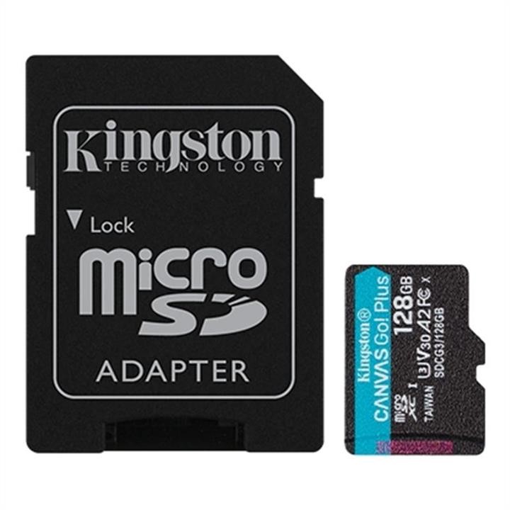 Kingston SDCG3/128GB Карта MicroSDXC (UHS-1 U3) Kingston Canvas Go Plus 128Gb class 10 A2 V30 (R170MB/s, W90MB/s) (adapter SD) SDCG3128GB: Купити в Україні - Добра ціна на EXIST.UA!