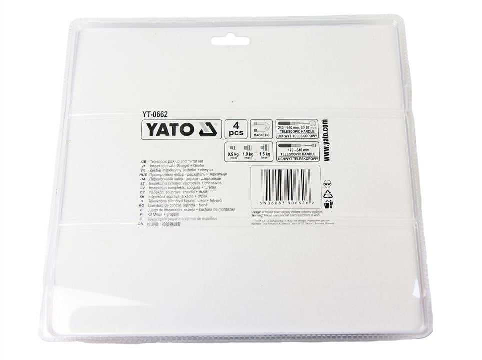 Yato YT-0662 Інспекційний набір для перевірки, комплект дзеркало та утримувач YT0662: Приваблива ціна - Купити в Україні на EXIST.UA!