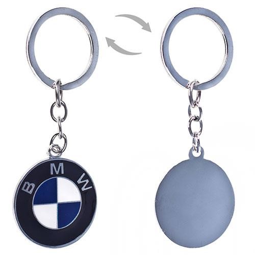 Брелок металевий кольоровий на ланцюжку BMW CN односторонній (метал кольор. BM CN) Vitol 00000031641