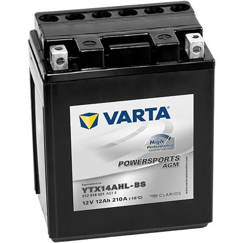 Varta 512918021A514 Акумулятор Varta Powersports AGM 12В 12Ач 210А(EN) R+ 512918021A514: Купити в Україні - Добра ціна на EXIST.UA!