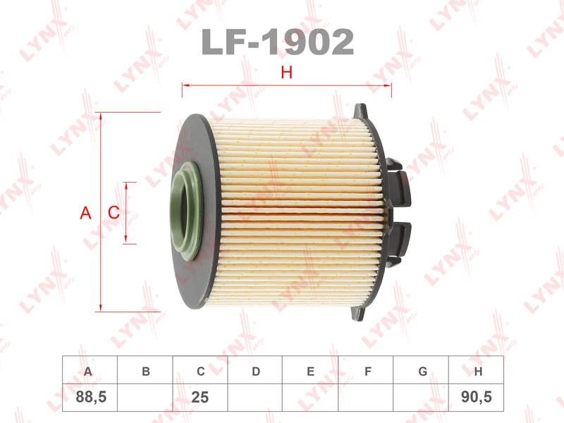 LYNXauto LF-1902 Фільтр палива LF1902: Купити в Україні - Добра ціна на EXIST.UA!