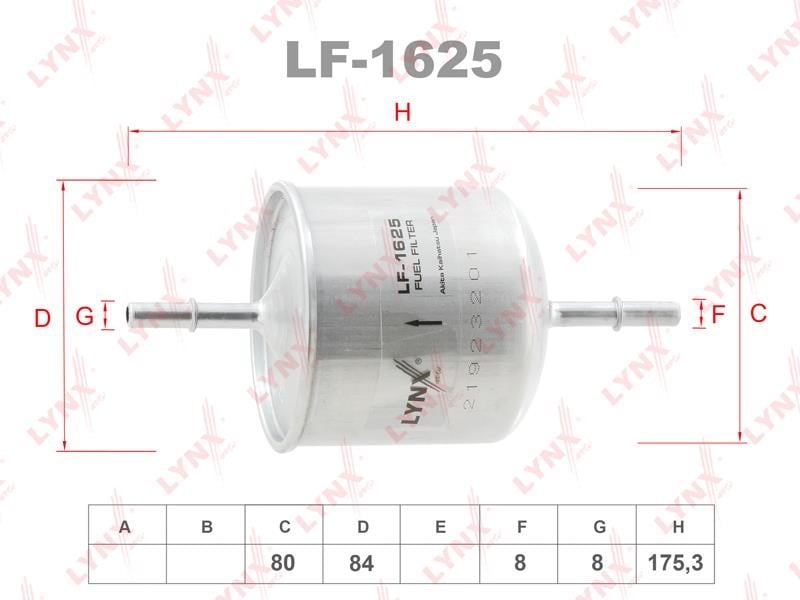 LYNXauto LF-1625 Фільтр палива LF1625: Купити в Україні - Добра ціна на EXIST.UA!