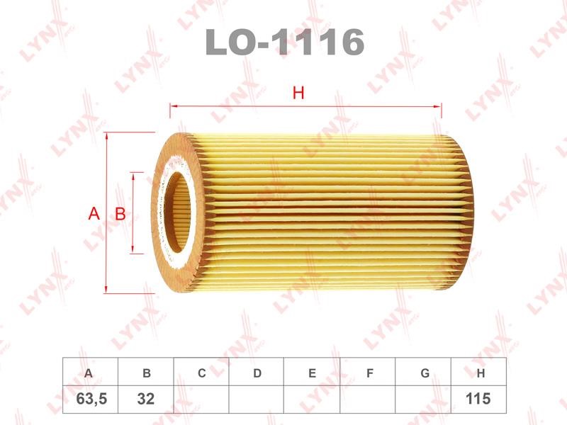 LYNXauto LO-1116 Фільтр масляний LO1116: Купити в Україні - Добра ціна на EXIST.UA!