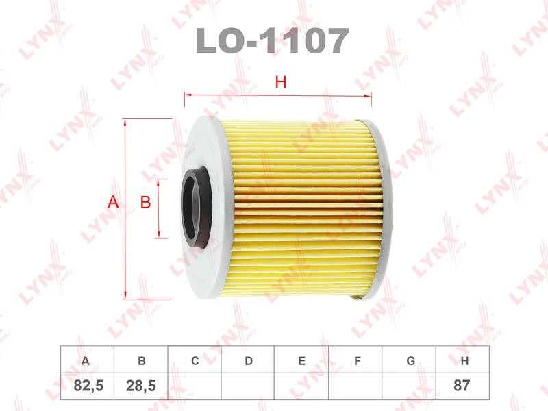 LYNXauto LO-1107 Фільтр масляний LO1107: Купити в Україні - Добра ціна на EXIST.UA!