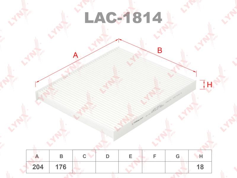LYNXauto LAC-1814 Фільтр салону LAC1814: Купити в Україні - Добра ціна на EXIST.UA!