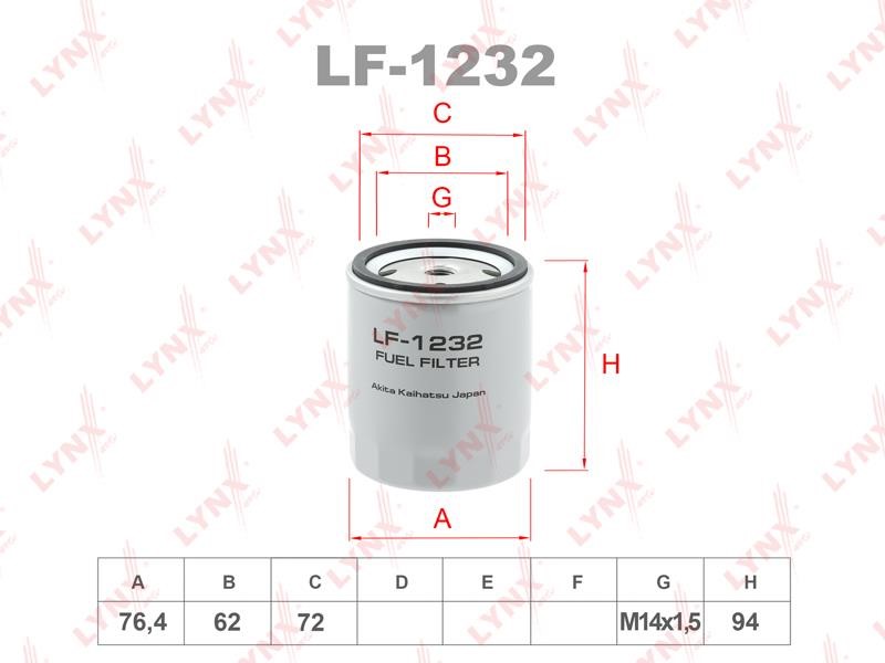 LYNXauto LF-1232 Фільтр палива LF1232: Купити в Україні - Добра ціна на EXIST.UA!