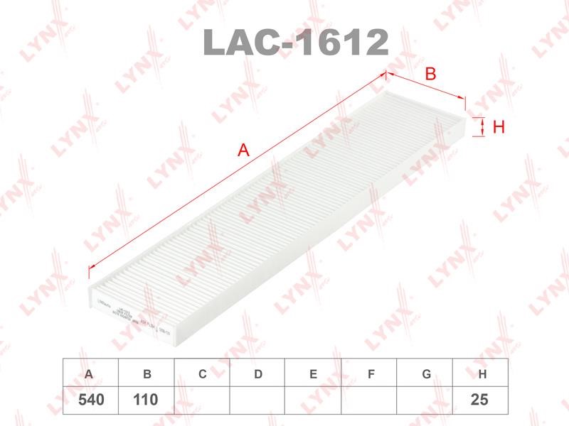 LYNXauto LAC-1612 Фільтр салону LAC1612: Купити в Україні - Добра ціна на EXIST.UA!