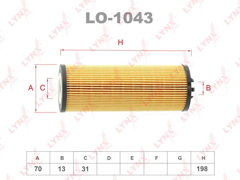 LYNXauto LO-1043 Фільтр масляний LO1043: Купити в Україні - Добра ціна на EXIST.UA!