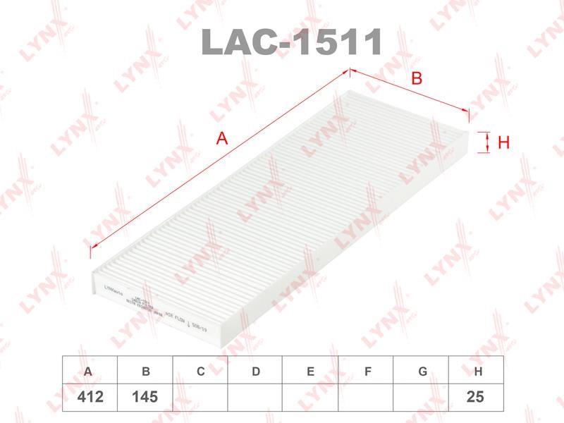 LYNXauto LAC-1511 Фільтр салону LAC1511: Купити в Україні - Добра ціна на EXIST.UA!