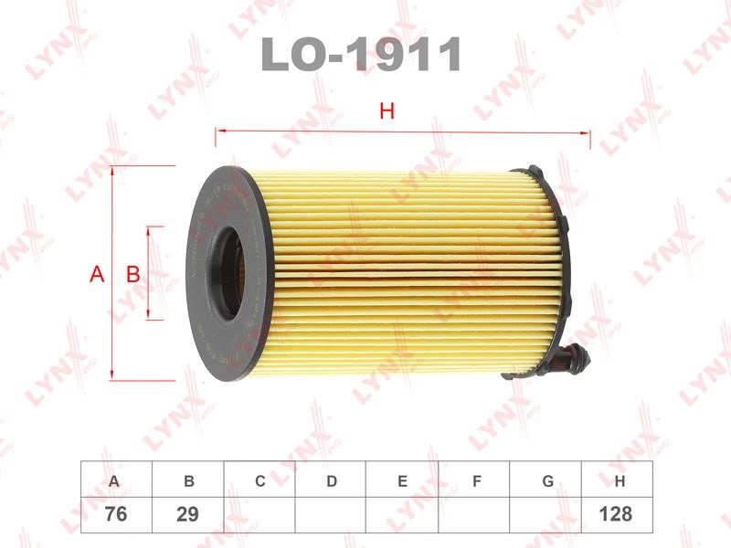 LYNXauto LO-1911 Фільтр масляний LO1911: Приваблива ціна - Купити в Україні на EXIST.UA!
