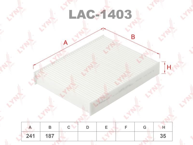LYNXauto LAC-1403 Фільтр салону LAC1403: Купити в Україні - Добра ціна на EXIST.UA!