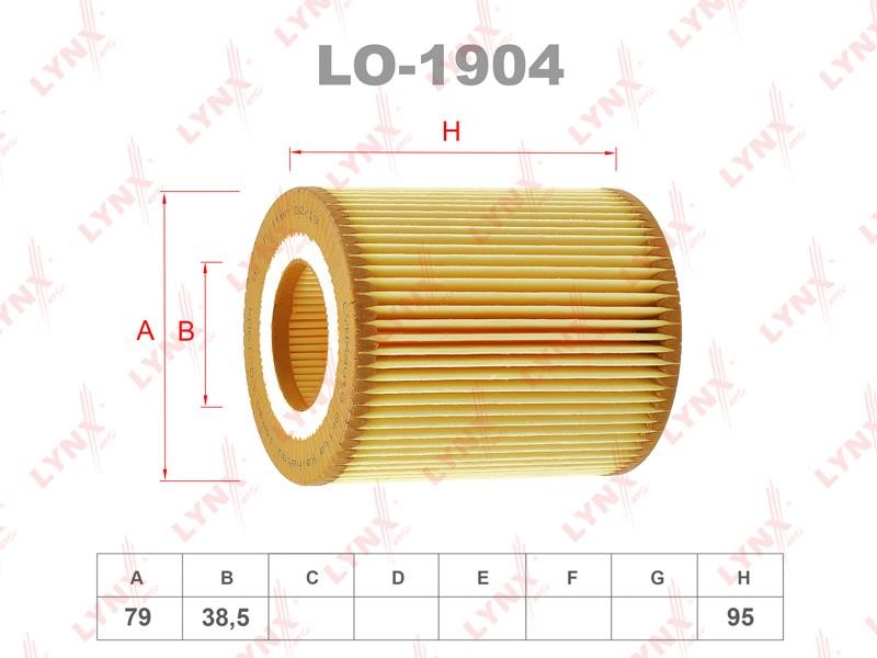 LYNXauto LO-1904 Фільтр масляний LO1904: Купити в Україні - Добра ціна на EXIST.UA!