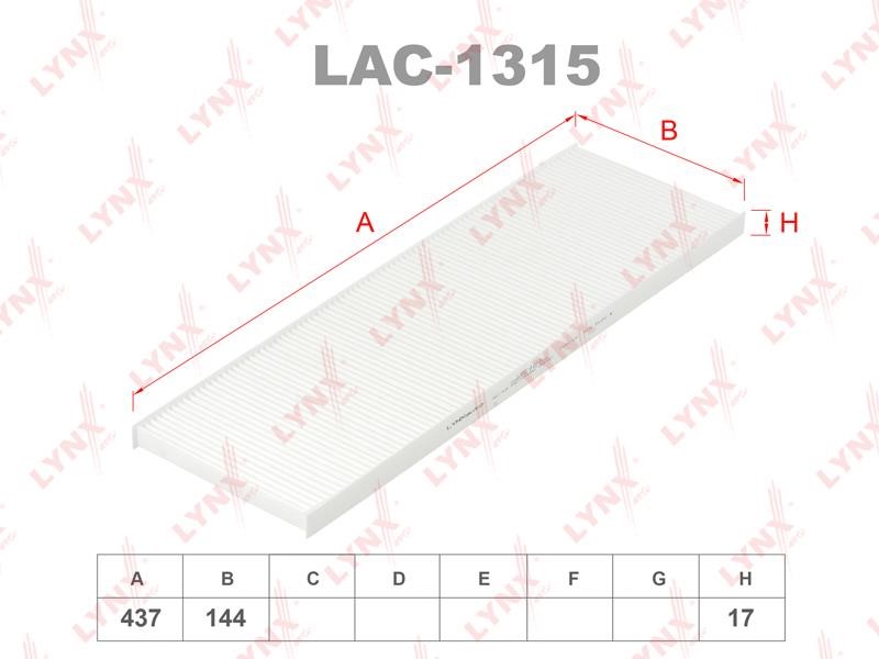 LYNXauto LAC-1315 Фільтр салону LAC1315: Купити в Україні - Добра ціна на EXIST.UA!