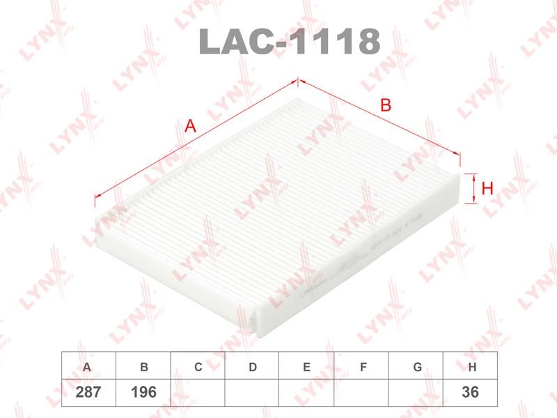 LYNXauto LAC-1118 Фільтр салону LAC1118: Купити в Україні - Добра ціна на EXIST.UA!