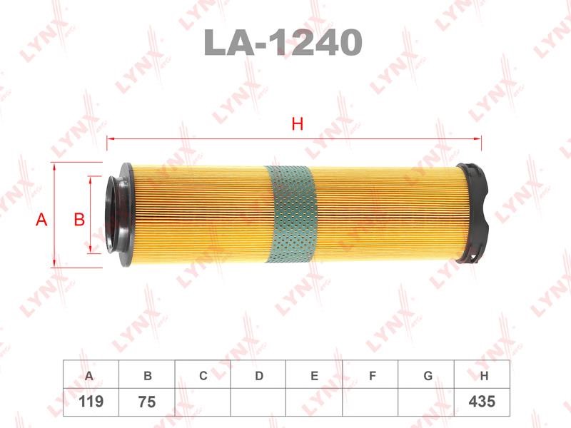LYNXauto LA-1240 Повітряний фільтр LA1240: Купити в Україні - Добра ціна на EXIST.UA!