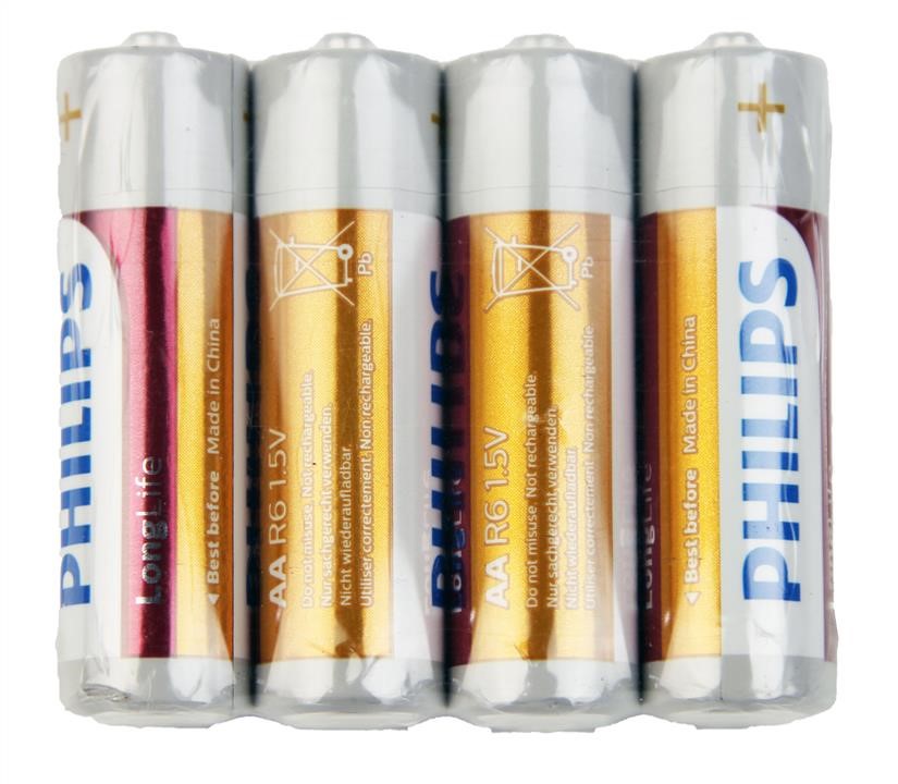 Philips R6L4F/10 Батарейка LongLife Zinc Carbon AA BLI 4 R6L4F10: Приваблива ціна - Купити в Україні на EXIST.UA!