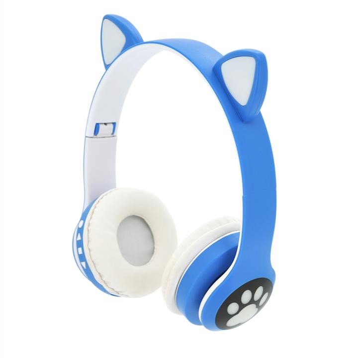 Voltronic 31054 Бездротові навушники Bluetooth Cat Ear YR-28 Led, Blue 31054: Купити в Україні - Добра ціна на EXIST.UA!