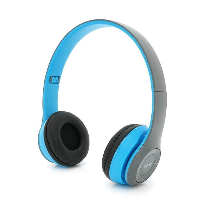 Voltronic 34193 Бездротові навушники Bluetooth P47 Led, Blue/Silver 34193: Купити в Україні - Добра ціна на EXIST.UA!