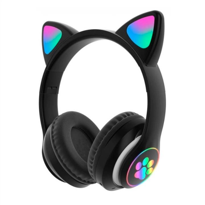 Voltronic 31053 Бездротові навушники Bluetooth Cat Ear YR-28M Led, Black 31053: Купити в Україні - Добра ціна на EXIST.UA!