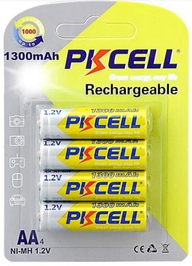 PkCell 09333 Акумулятор PKCELL 1.2V AA 1300mAh NiMH Rechargeable Battery, Q12 09333: Купити в Україні - Добра ціна на EXIST.UA!