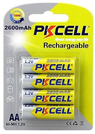 PkCell 09329 Акумулятор PKCELL 1.2V AA 2600mAh NiMH Rechargeable Battery, Q12 09329: Купити в Україні - Добра ціна на EXIST.UA!
