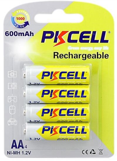 PkCell 09335 Акумулятор PKCELL 1.2V AA 600mAh NiMH Rechargeable Battery, Q12 09335: Купити в Україні - Добра ціна на EXIST.UA!
