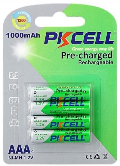 PkCell 09323 Акумулятор PKCELL 1.2V AAA 1000mAh NiMH Already Charged, Q12 09323: Купити в Україні - Добра ціна на EXIST.UA!