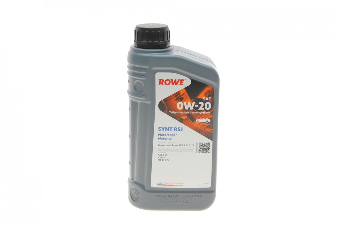 Rowe 20348-0010-99 Моторна олива ROWE HIGHTEC SYNT RSJ 0W-20, 1л 20348001099: Приваблива ціна - Купити в Україні на EXIST.UA!