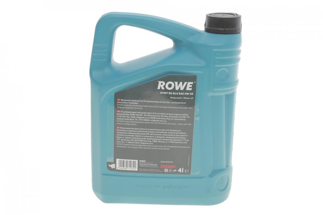 Моторна олива ROWE HIGHTEC SYNT RS DLS 5W-30, 4л Rowe 20118-0040-99