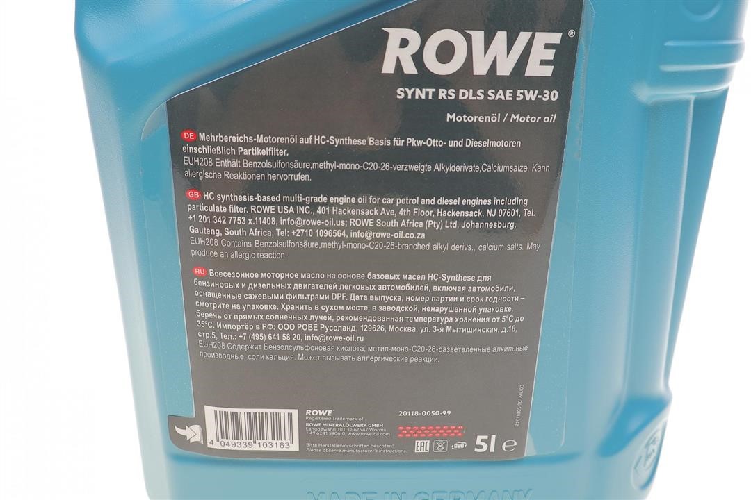 Моторна олива ROWE HIGHTEC SYNT RS DLS 5W-30, 5л Rowe 20118-0050-99
