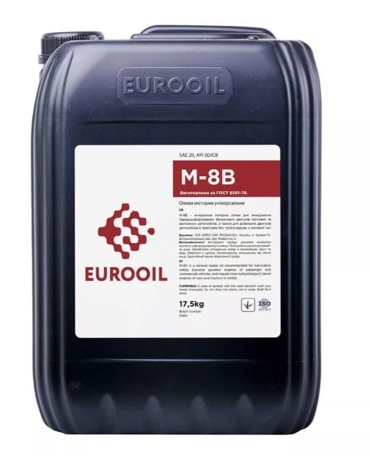 EUROOIL 1231796 Моторна олива EUROOIL М-8В, 17,5л 1231796: Купити в Україні - Добра ціна на EXIST.UA!