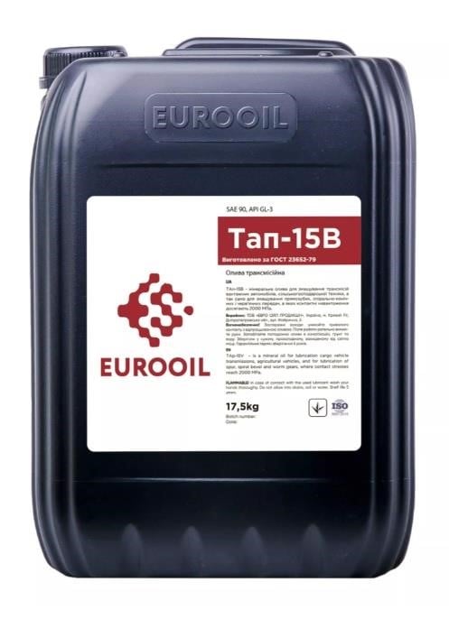 EUROOIL 1231802 Олива трансміссійна EUROOIL E-OIL ТАП-15В, 17,5л 1231802: Купити в Україні - Добра ціна на EXIST.UA!