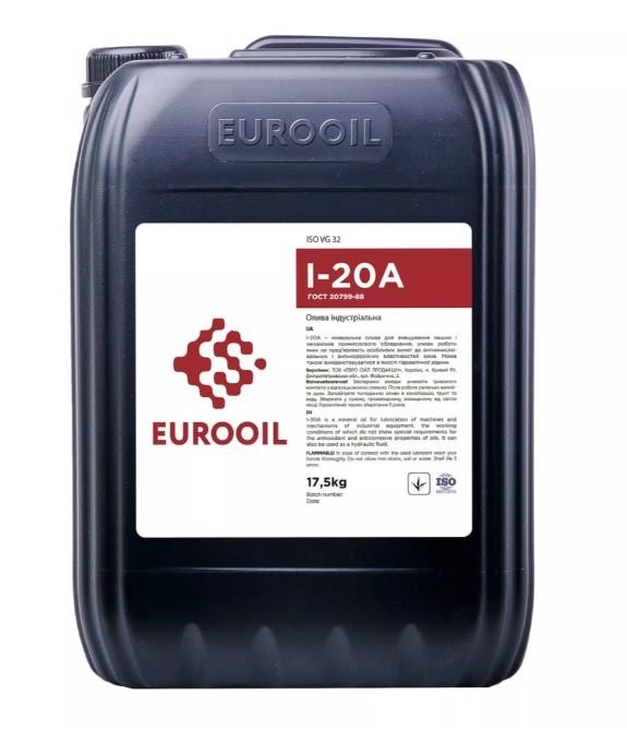 EUROOIL 1231805 Олива індустріальна EUROOIL I-20А, 17,5л 1231805: Купити в Україні - Добра ціна на EXIST.UA!