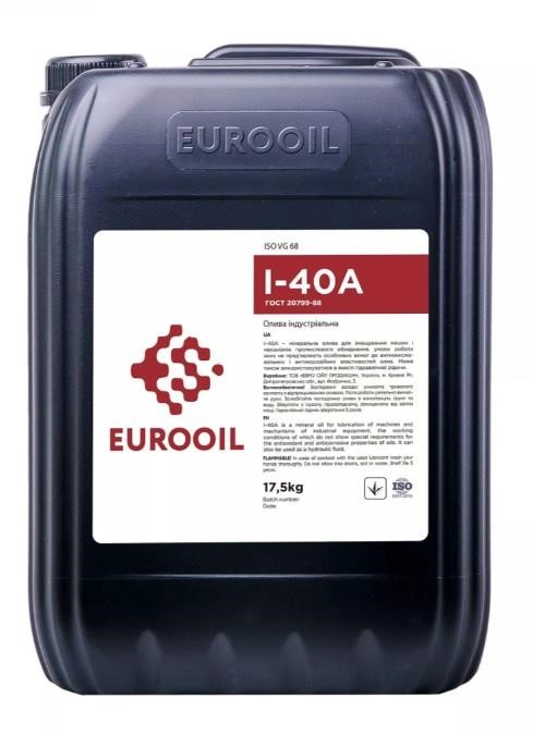EUROOIL 1231807 Олива індустріальна EUROOIL I-40A, 5л 1231807: Купити в Україні - Добра ціна на EXIST.UA!