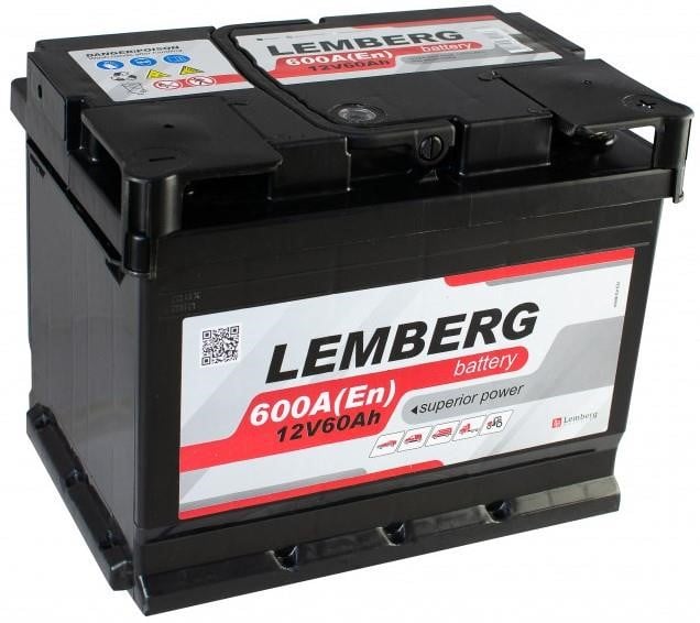 LEMBERG battery LB60-0 Акумулятор LEMBERG battery 12В 60Аг 600A(EN) R+ LB600: Приваблива ціна - Купити в Україні на EXIST.UA!