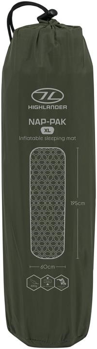 Килимок надувний Highlander Nap-Pak Inflatable Sleeping Mat XL 5 cm Olive (AIR073-OG) Highlander 930483