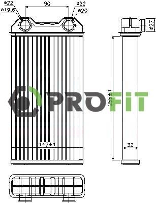 17600376 Profit Радиатор отопителя салона