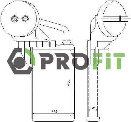 17600381 Profit Радиатор отопителя салона