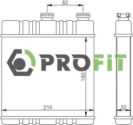 17600382 Profit Радіатор опалювача салону