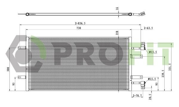 17700384 Profit Радиатор кондиционера (Конденсатор)